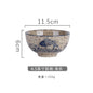 4.5 inch, 5 inch, retro Chinese Japanese creative hand - painted flower cereal ceramic soup rice bowl  4.5 英寸、5英寸，复古中国日式创意手绘花卉麦片陶瓷汤饭碗 - 日式餐具 - Zhongshan Star Trade - 鱼乐4.5英寸米饭碗