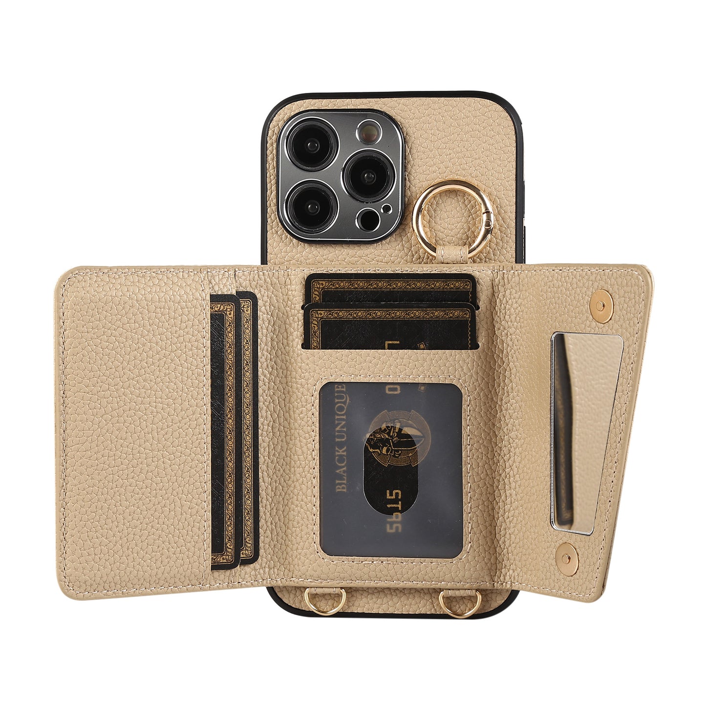 The crossbody lanyard card insert phone case is suitable for the Apple series