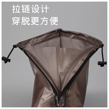 Rain Boot Waterproof Shoes Covers, Sand Control Non-Slip Shoe Cover Galoshes, PVC Rubber Sole Reusable Rain Snow Boots Oversh