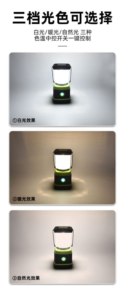 Outdoor high - intensity lighting camping lamp, light touch dimming waterproof camping portable lamp, multi - functional emergency light 户外强光照明野营灯 轻触调光防水露营手提灯多功能应急灯 - 太阳能LED露营灯 - Zhongshan Star Trade