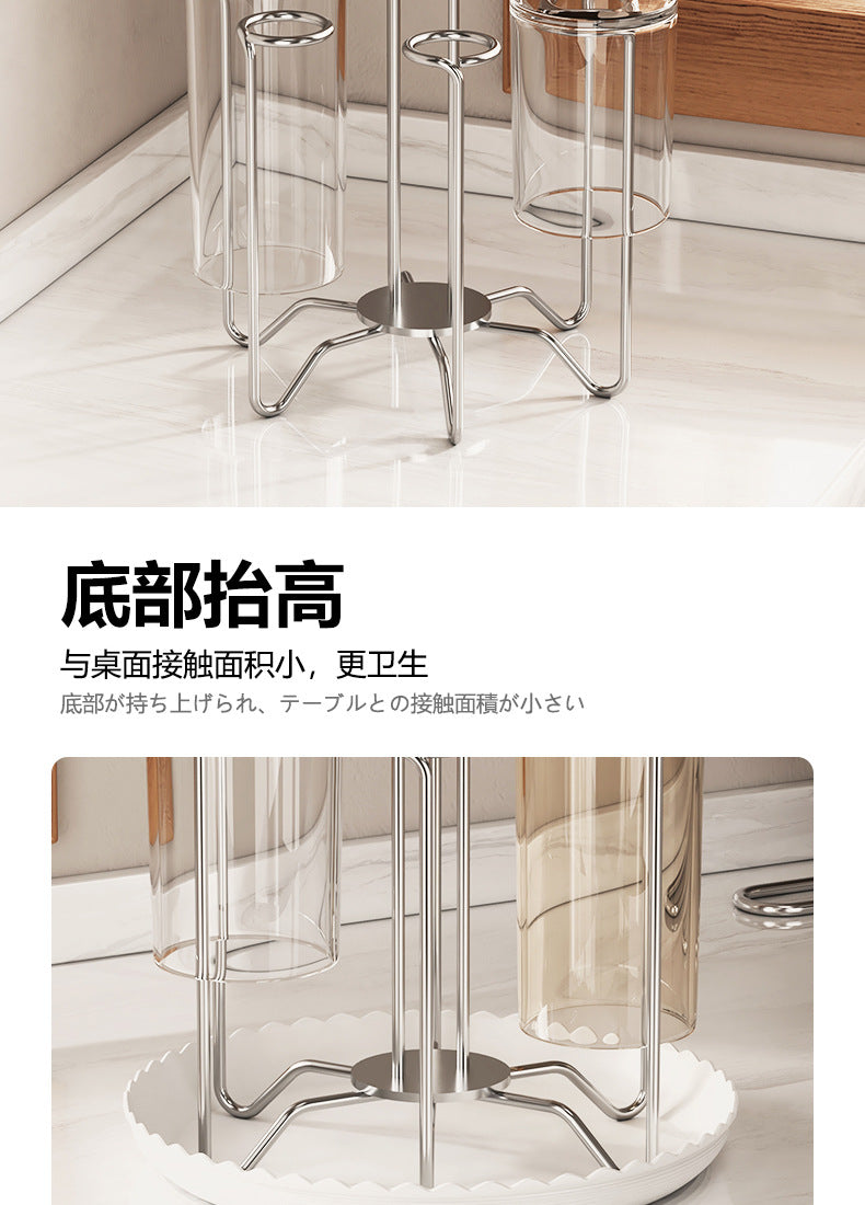 304 stainless steel desktop draining cup holder upside down, high appearance level, kitchen storage rack, tea cup holder for 