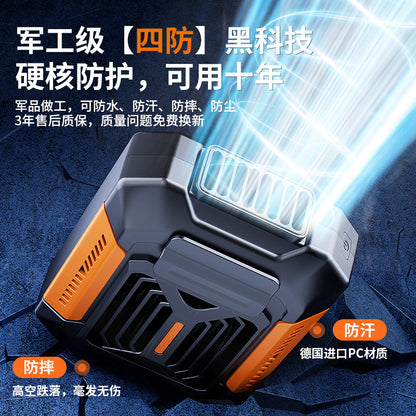 Waist-mounted fan clip-on USB portable mini desktop handheld fan, outdoor cooling neck-hanging fan