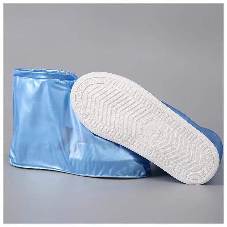 Rain Boot Waterproof Shoes Covers, Sand Control Non-Slip Shoe Cover Galoshes, PVC Rubber Sole Reusable Rain Snow Boots Oversh