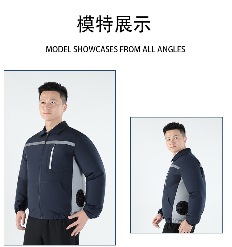 【 Side-waist fan air-conditioned Clothing 】 Summer work clothes, workshop construction site labor protection clothing, factory uniforms, heatstroke prevention and cooling fan clothing