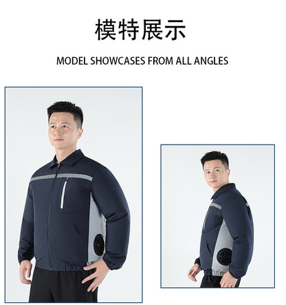 【 Side-waist fan air-conditioned Clothing 】 Summer work clothes, workshop construction site labor protection clothing, factory uniforms, heatstroke prevention and cooling fan clothing
