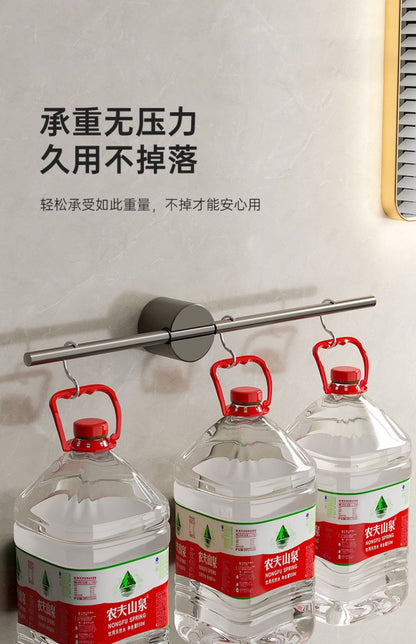 No-drill bathroom towel rack, minimalist and luxurious single bar, washbasin towel bar, trendy gunmetal gray