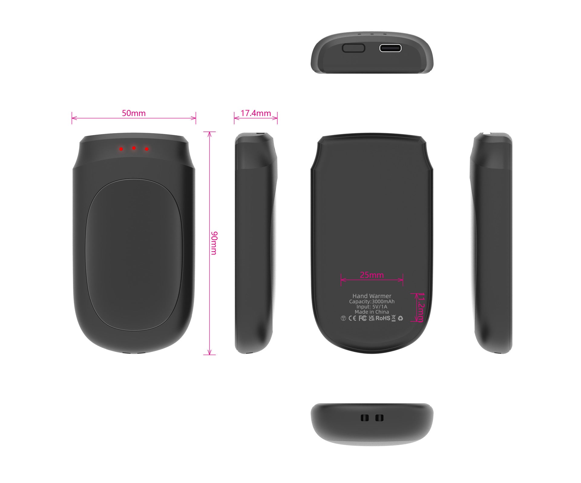 Magnetic hand warmer, split-type hand warmer, USB charging hand warmer 磁吸暖手宝分体式暖手器USB充电暖宝宝 - Image 20