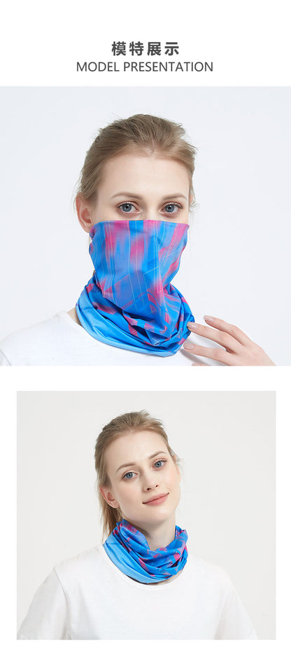Outdoor neck coverings, cold sports scarves, thin magic headscarves, ice silk sun protection face masks, men's and women's running sun protection face towels