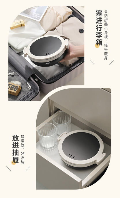 Portable electric cooking pot, folding pot, multi-functional small stainless steel travel split electric hot pot