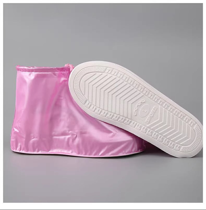 Rain Boot Waterproof Shoes Covers, Sand Control Non-Slip Shoe Cover Galoshes, PVC Rubber Sole Reusable Rain Snow Boots Oversh