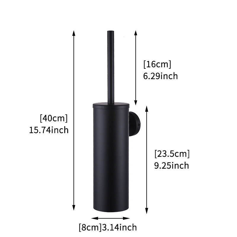 304 stainless steel toilet brush holder set, bathroom wall-mounted circular