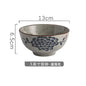 4.5 inch, 5 inch, retro Chinese Japanese creative hand - painted flower cereal ceramic soup rice bowl  4.5 英寸、5英寸，复古中国日式创意手绘花卉麦片陶瓷汤饭碗 - 日式餐具 - Zhongshan Star Trade - 蓝莲花5英寸米饭碗