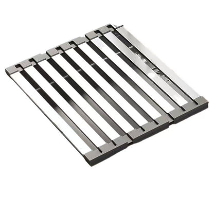 304 Stainless Steel Kitchen Sink Drain Rack, Dish and Plate Holder, Foldable and Telescopic Drain Basket - Image 6
