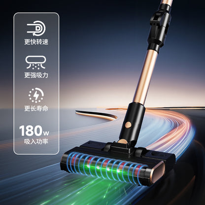 Wireless long-handled roller brush sweeping, suction and mopping all-in-one machine, 24V high suction power handheld vacuum cleaner for home carpets and floors