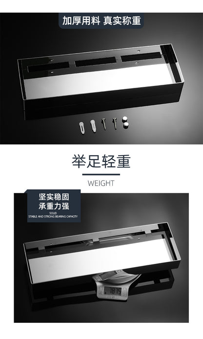 Bathroom shelf bathroom 304 stainless steel washbasin mirror shower room shower gel shelf free of punching