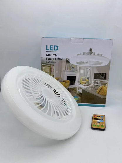 led fan light e27 screw-down, home living room and kitchen ceiling fan light, remote control setting, bedroom bulb ceiling fan light