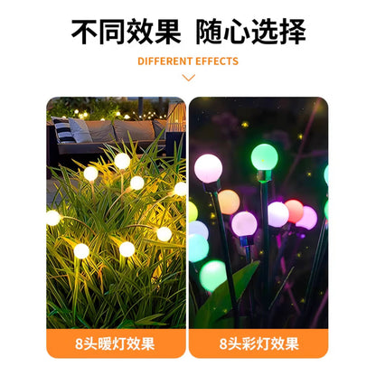 Solar lamps, outdoor firefly lamps, courtyard villa garden decorative atmosphere lamps, park ground lawn lamps