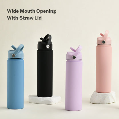 750ml stainless steel water bottle, wide - mouthed portable hand - held bottle, outdoor sports suction nozzle, insulated cup 750ml不锈钢水壶广口便携手提瓶子户外运动吸嘴保温杯 - 保温杯 - Zhongshan Star Trade