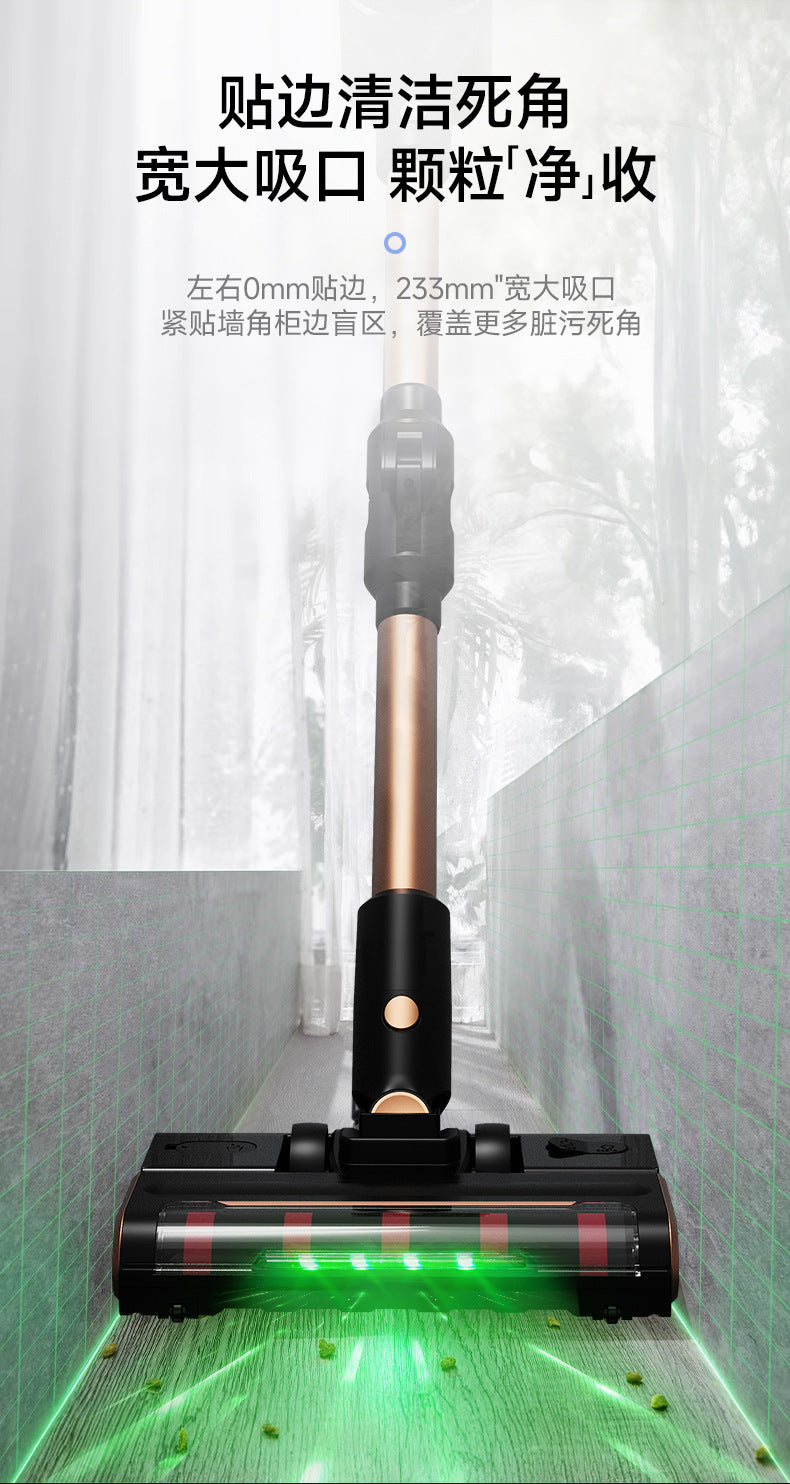 Wireless long-handled roller brush sweeping, suction and mopping all-in-one machine, 24V high suction power handheld vacuum cleaner for home carpets and floors