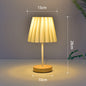 Solid wood fabric usb small table lamp, bedroom bedside lamp, study, residential dormitory led night light, creative ambient light decoration