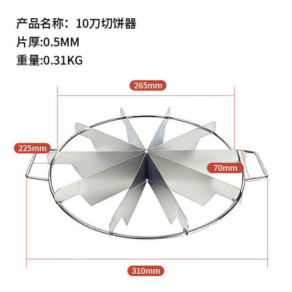 Stainless steel pizza knife cake splitter, circular multi-functional fruit slice knife, pie cutter, 6-blade splitter Zhongshan Star Trade
