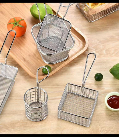304 stainless steel French fries basket, fried food plate, fried chicken creative snack plate, French fries basket, fried chicken basket