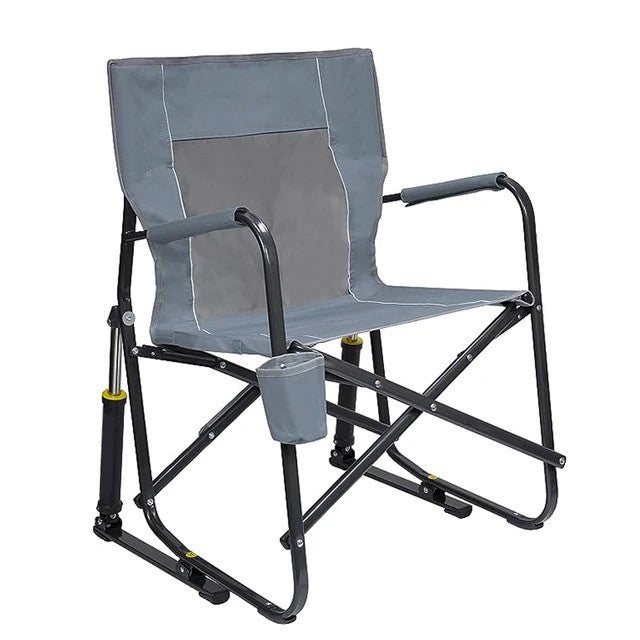 Freestyle Rocking Chair Camping Chair | Portable Folding Rocking Chair with Durable Handrails, Drink Rack and Comfortable Backrest自由式摇椅露营椅 |便携式折叠摇椅，带坚固耐用的扶手、饮料架和舒适的靠背 - 户外折叠椅 - Zhongshan Star Trade - 63.23*62.87*86.36cm - light blue