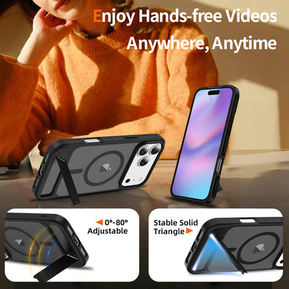 IPhone 17 Strong Magnetic Charging Invisible Stand phone case 17 Pro max Car phone case