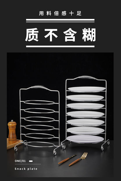 304 stainless steel multi-layer portable food preparation tool, oval-shaped chicken pot dedicated rack, beef hot pot storage rack