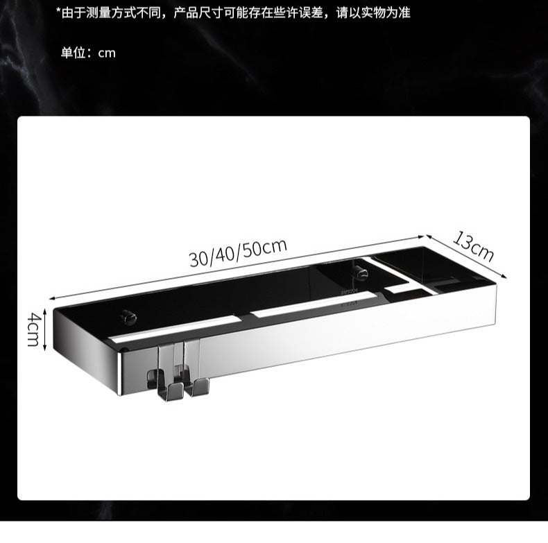 Bathroom shelf bathroom 304 stainless steel washbasin mirror shower room shower gel shelf free of punching