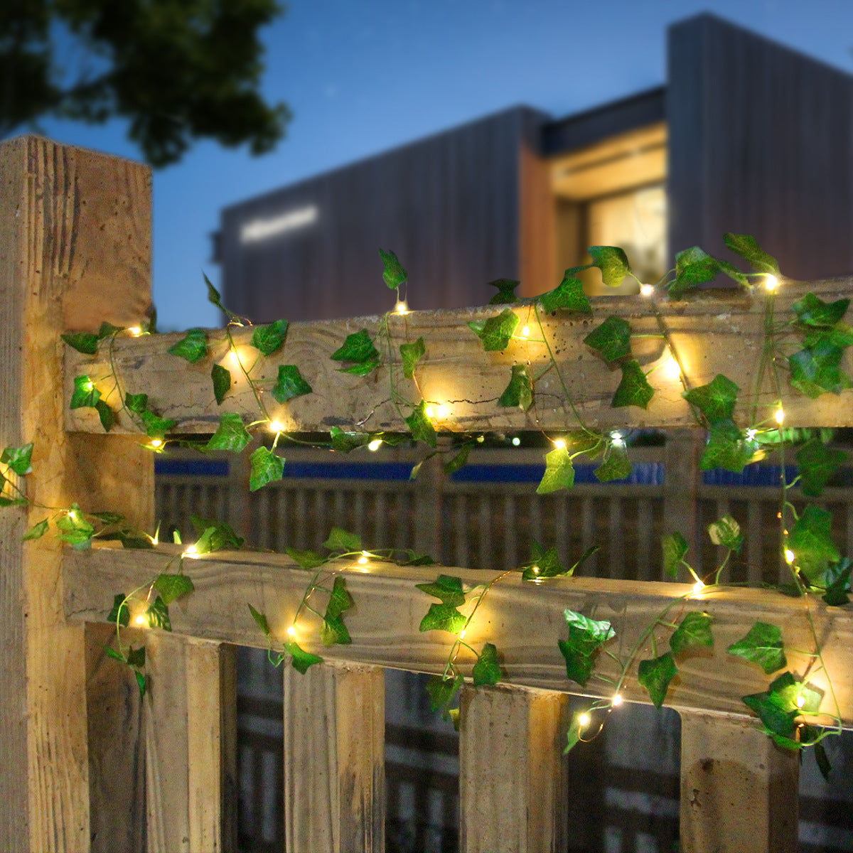 Solar rattan light string battery box, maple leaf rattan decorative light string, outdoor courtyard decorative light 太阳能藤条灯串 电池盒枫叶藤条装饰灯串户外庭院装饰灯 - 万圣节装饰品 - Zhongshan Star Trade