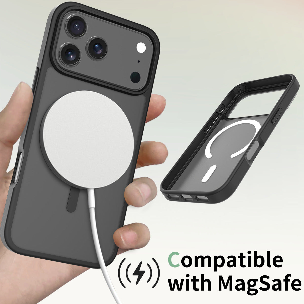 iphone17pm phone case with magnetic matte skin feel 16 shockproof Apple 15promax protective case