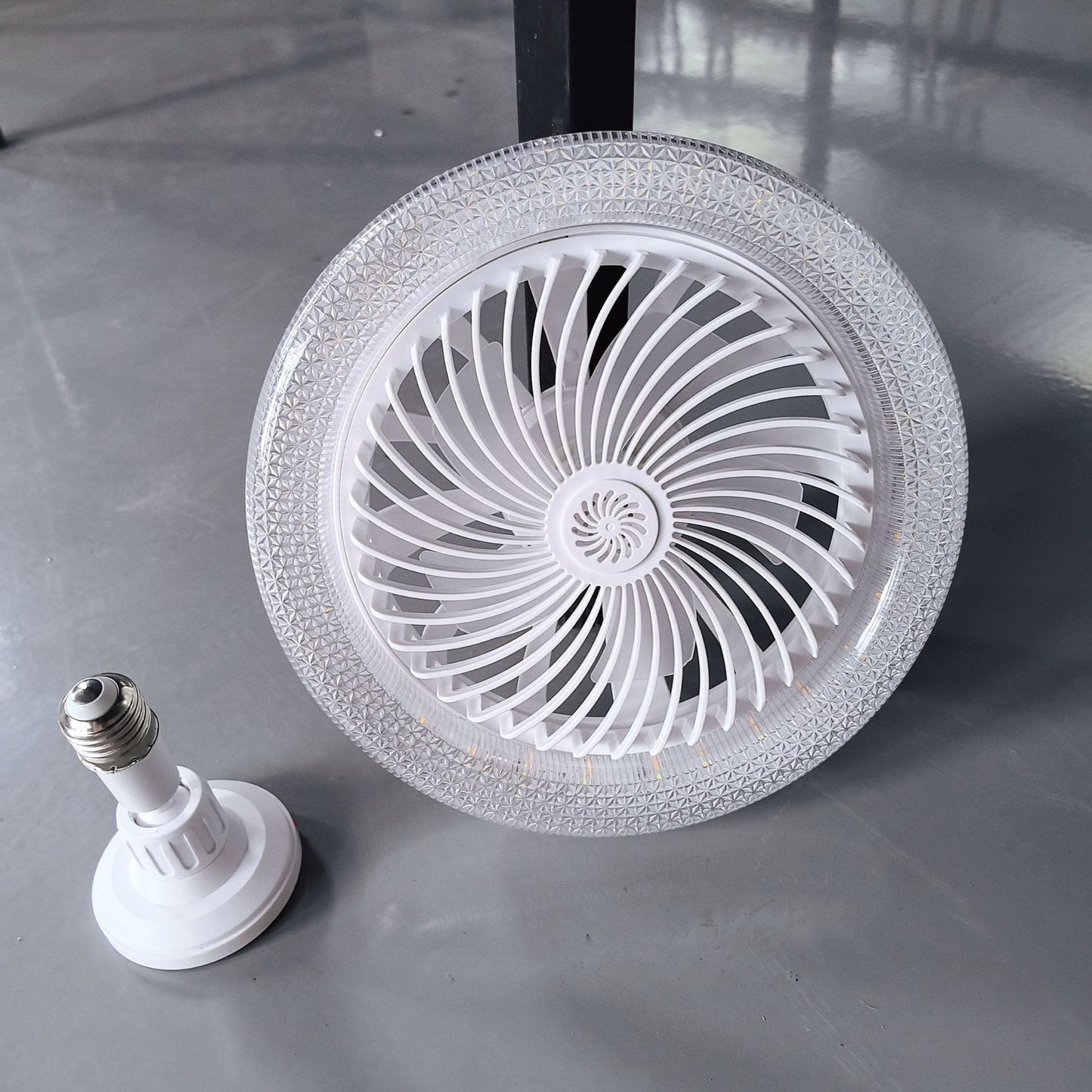 led fan light e27 screw-down, home living room and kitchen ceiling fan light, remote control setting, bedroom bulb ceiling fan light