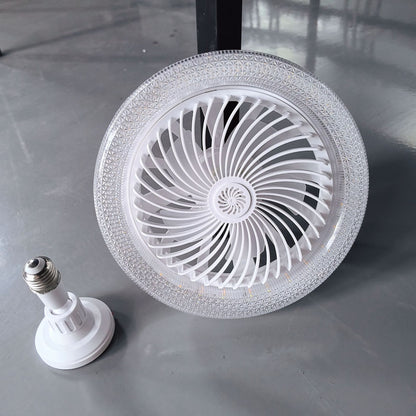 led fan light e27 screw-down, home living room and kitchen ceiling fan light, remote control setting, bedroom bulb ceiling fan light