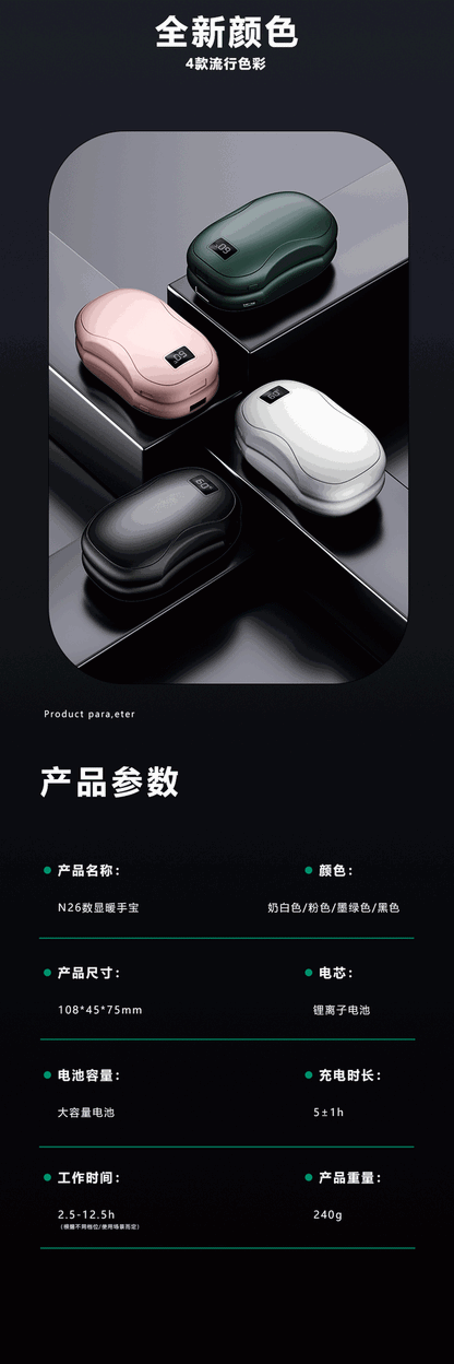 The 2-piece hand warmer is rechargeable, the portable electric hand warmer is reusable, the USB 2-in-1 hand warmer, suitable for outdoor/indoor/warm gifts, suitable for men, women and children