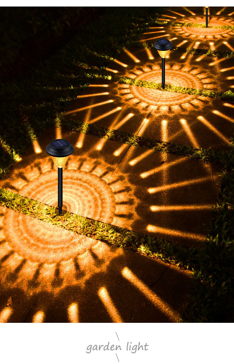 led solar light and shadow lawn lights, outdoor waterproof courtyard garden decorative atmosphere lights, landscape lights