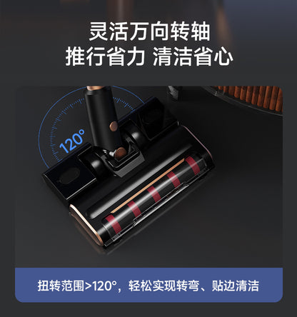 Wireless long-handled roller brush sweeping, suction and mopping all-in-one machine, 24V high suction power handheld vacuum cleaner for home carpets and floors