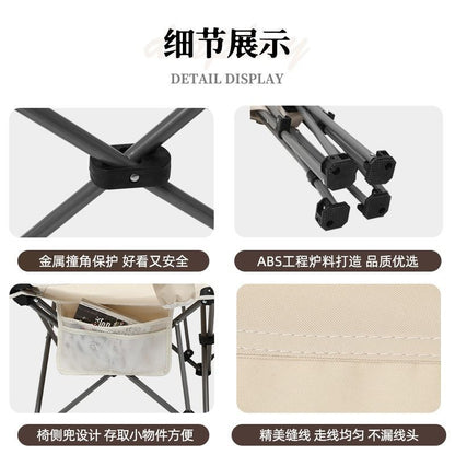 Outdoor folding lounge chair, portable camping chair, fishing folding stool, home midday rest folding chair, beach chair, ste