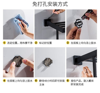 304 stainless steel bath towel rack, towel rack and shower room storage rack