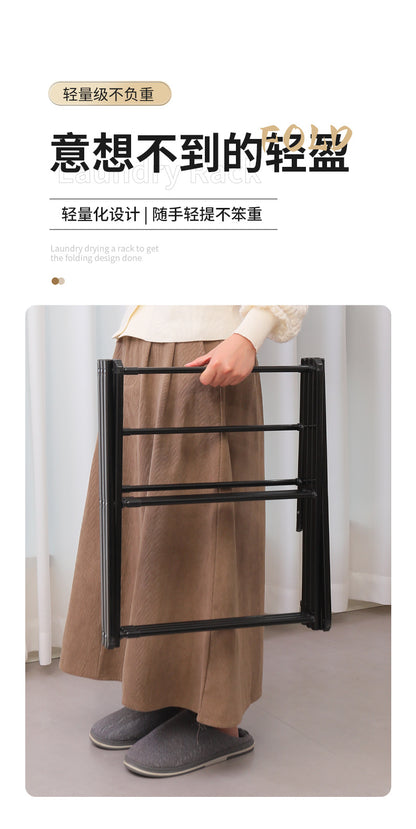 The telescopic folding clothes drying rack can be stretched wide, the telescopic towel rack is a simple floor - standing household clothes drying pole 伸缩折叠晾衣架可拉宽伸缩毛巾架落地家用简易落地晾衣杆 - 折叠式多功能晾衣架 - Zhongshan Star Trade
