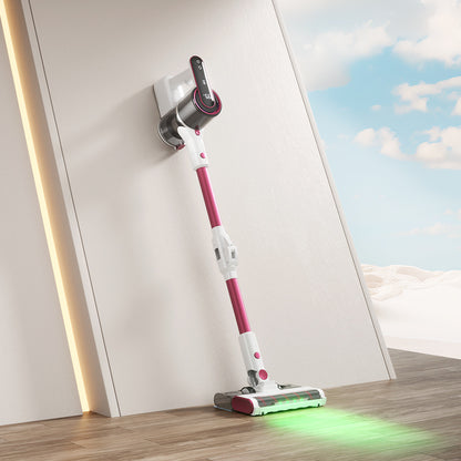 Wireless long-handled roller brush sweeping, suction and mopping all-in-one machine, 24V high suction power handheld vacuum cleaner for home carpets and floors