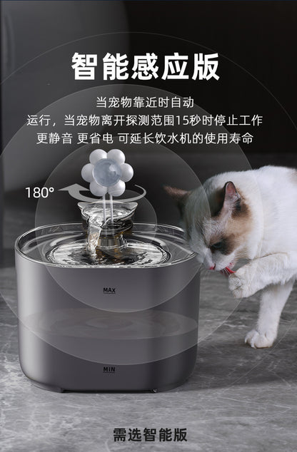 2.8 - liter automatic pet fountain dog water dispenser with replaceable filter and anti - slip foot pads, suitable for cats, dogs, and multiple pets (silver) 2.8 升自动宠物喷泉狗饮水机，带替换过滤器和防滑脚垫，适用于猫、狗、多只宠物（银色） - 宠物友好型户外用品 - Zhongshan Star Trade