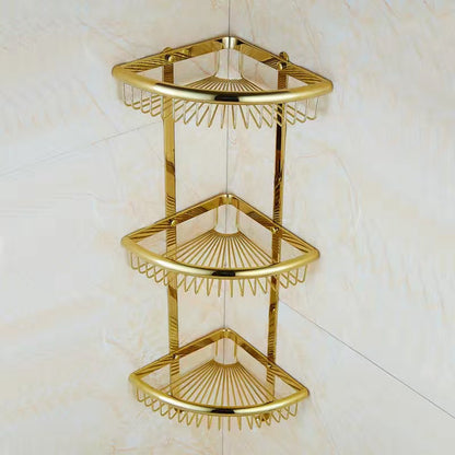 High-quality 3-layer modern design stainless steel storage rack, hotel corner shower rack, new design bathroom accessory