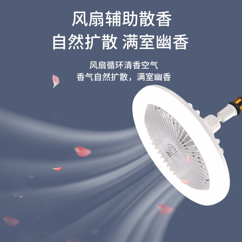 led fan light e27 screw-down, home living room and kitchen ceiling fan light, remote control setting, bedroom bulb ceiling fan light