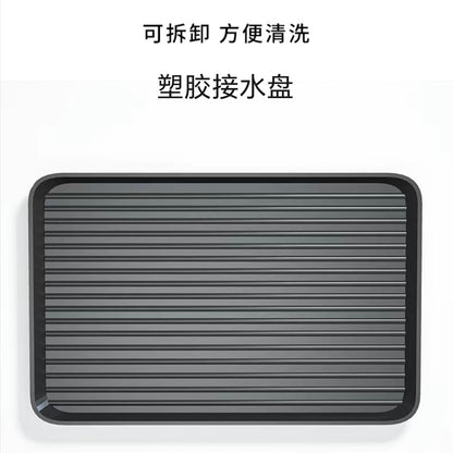 X-shaped draining bowl rack, foldable, thickened, double-layer large draining rack, countertop kitchen dish storage rack - Im