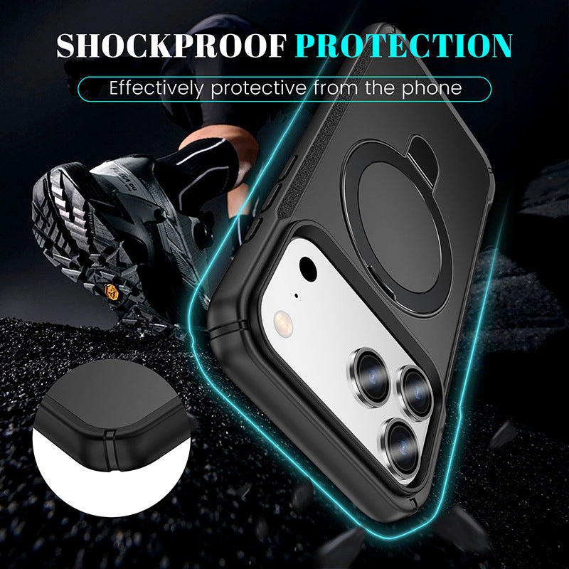 New iPhone 17 Pro Max phone case - two-in-one touchable skin-friendly Apple 16 stand with magnetic phone protection cover