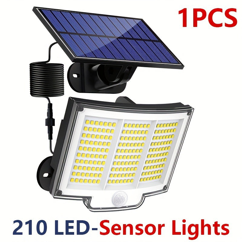 Solar outdoor light 2835LM 106 LED safety light, with remote control, IP65 waterproof, 180° wide-angle floodlight wall lamp, with 4 modes