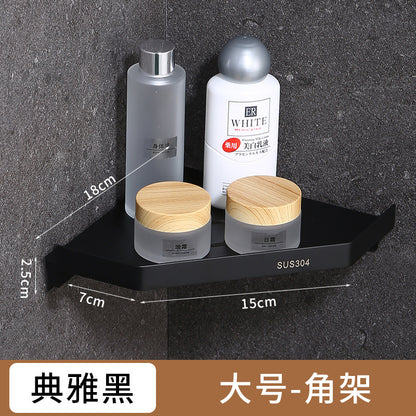 304 stainless steel triangular storage rack, bathroom without drilling, shower room, bathroom, kitchen, corner and corner bathroom rack