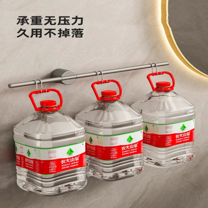 No-drill bathroom towel rack, minimalist and luxurious single bar, washbasin towel bar, trendy gunmetal gray