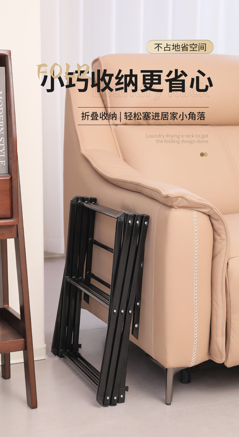The telescopic folding clothes drying rack can be stretched wide, the telescopic towel rack is a simple floor - standing household clothes drying pole 伸缩折叠晾衣架可拉宽伸缩毛巾架落地家用简易落地晾衣杆 - 折叠式多功能晾衣架 - Zhongshan Star Trade